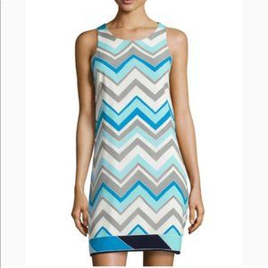 JB by Julie Brown Chevron Print Sleeveless Dress M